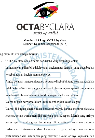 Gambar 1.1 Logo OCTA by clara  Sumber: Dokumentasi pribadi (2015) 