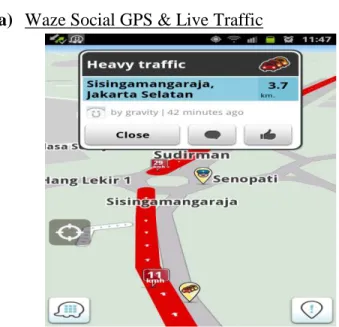 Gambar 3.9 Screenshot aplikasi Waze Social GPS &amp; Live Traffic 