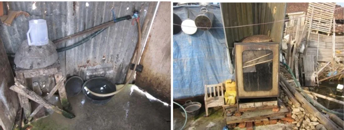 Gambar 2. Tempat pengolahan/produksi ikan panggang  masih sederhana dan tidak  memperhatikan higienis dan sanitasi 