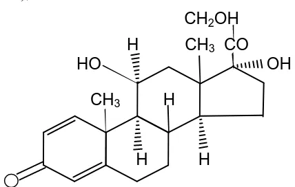 Gambar 2.2 Struktur Prednisolon 