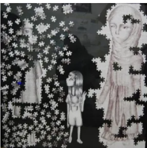Gambar 8. „Mother?‟, 2012, 75x75, mix media 