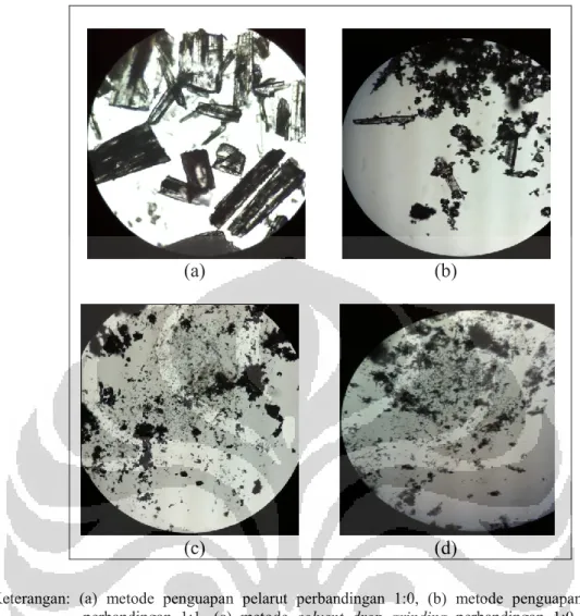 Gambar 4.3. Bentuk mikroskopik serbuk hasil kokristalisasi   4.5.2   Analisis Gugus Fungsi 