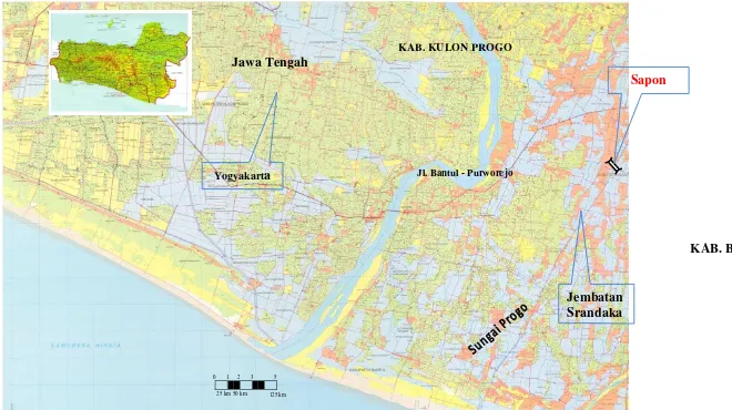 Gambar 1.01 Peta Lokasi Rencana Pembangunan Bendung Sapon di Sungai Progo 