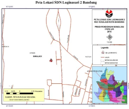 Gambar 3.1 Peta Lokasi SDN Luginasari 2 Bandung 