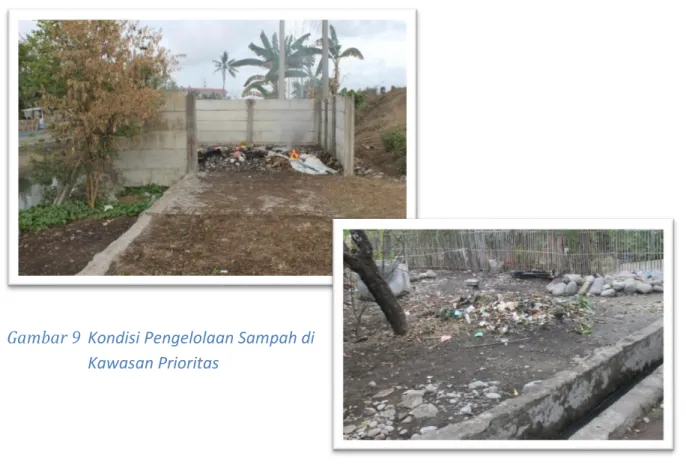 Gambar 9  Kondisi Pengelolaan Sampah di  Kawasan Prioritas  