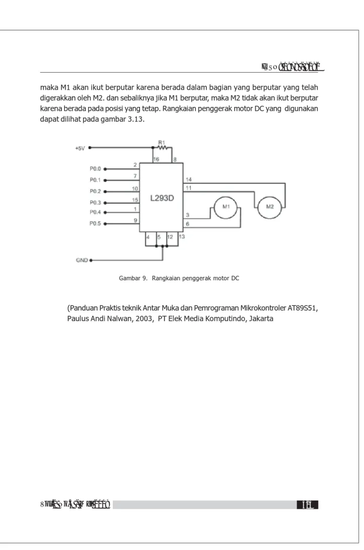 Gambar 9.  Rangkaian penggerak motor DC