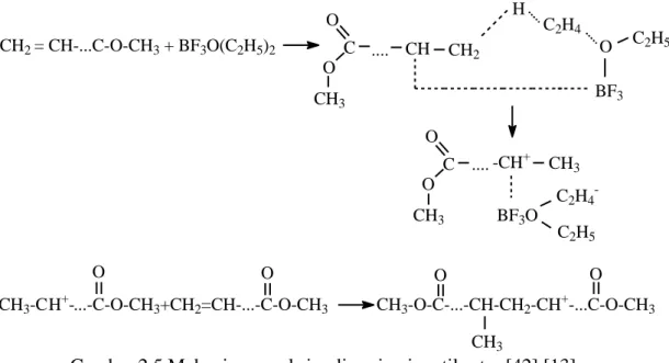 Gambar 2.5 Mekanisme reaksi polimerisasi metil ester [42] [13] 
