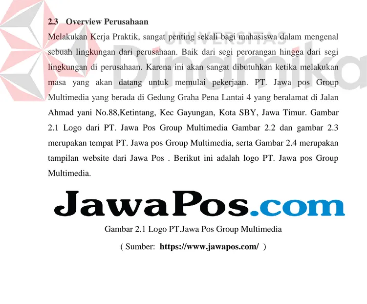 Gambar 2.1 Logo PT.Jawa Pos Group Multimedia  ( Sumber:  https://www.jawapos.com/  ) 