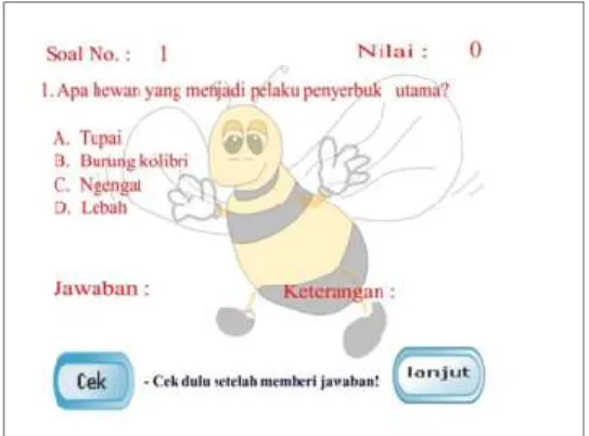 Gambar 12. Konfigurasi tampilan soal pertama  dari menu Latihan Soal 