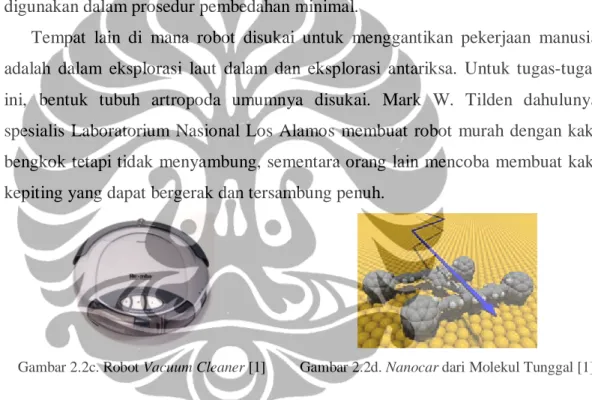 Gambar 2.2c. Robot Vacuum Cleaner [1] Gambar 2.2d. Nanocar dari Molekul Tunggal [1]