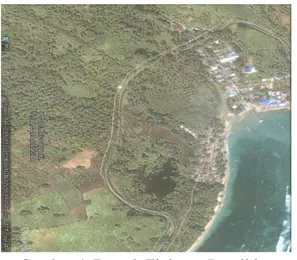 Gambar 5. Peta Potongan Ortogonal Daerah  Tinjauan Penelitian Pantai Atep Oki  Sumber : Balai Wilayah Sungai Sulawesi Utara 