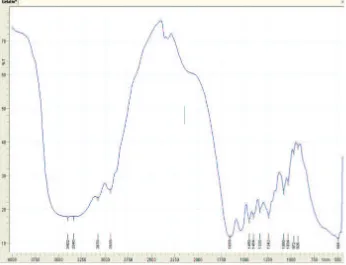 Gambar 2 Spektra Fourier Transform Infra Red (FTIR) gelatin kulit ikan cucut. 