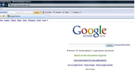 Gambar 1.1 Tampilan Scholar Google (http://scholar.google.com) 