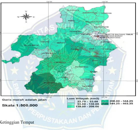 Gambar 4.1: Peta Wilayah Kabupaten Bone 