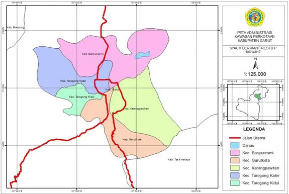 Gambar 1.1. Peta Administrasi Kawasan Perkotaan Kabupaten Garut 