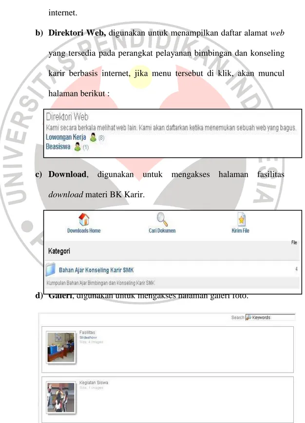 Gambar 4.14   Fasilitas Menu Utama 