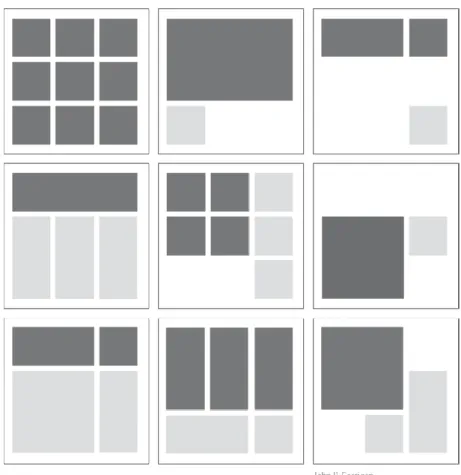 Gambar 5.16 Beberapa contoh layout web menggunakan grid 