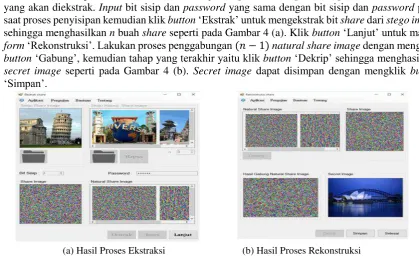 Gambar 3 (b). Stego image dapat disimpan dengan mengklik button ‘Simpan’. 