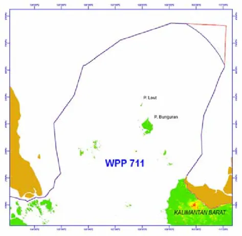 Gambar 5. Perubahan garis terluar WPP RI 711