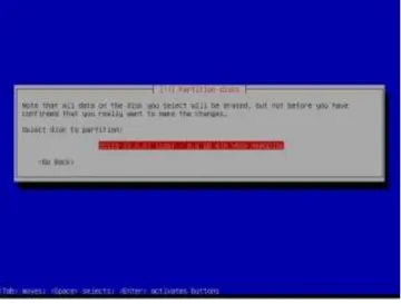 Gambar 4.13. Pilihan disk yang akan dipartisi    