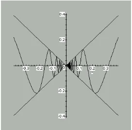 Gambar 5.1.3  Grafik dari f(x) = x sin(1/x)   x ≠ 0