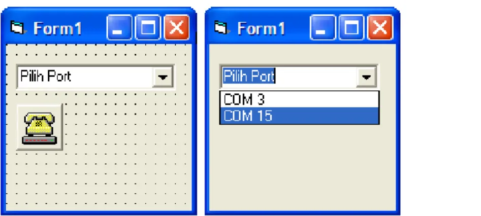 Gambar 3.11 Komponen untuk Menampilkan Port yang Tersedia di  Komputer 