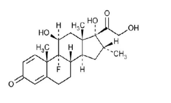Gambar 2.2 Rumus Struktur Deksametason (USP 30  NF 25, 2007)  