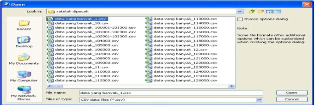 Gambar 3.18 berisikan file-file hasil capturing paket yang akan diolah  menggunakan WEKA 