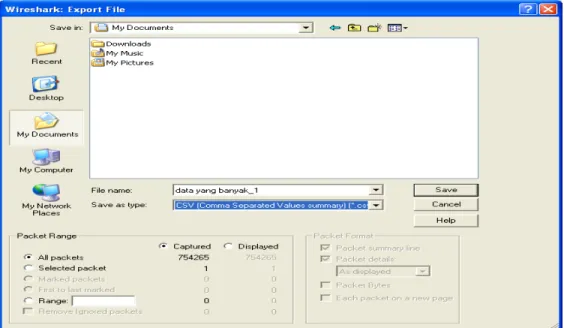 Gambar 3.7 Kotak dialog yang terdapat pada proses export file 