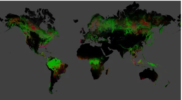 Gambar II. 1 Global Forest Change (Hansen, 2013) 