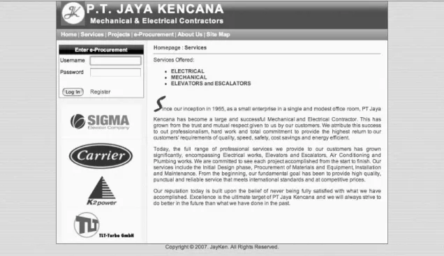 Gambar 4.4 Halaman Services 