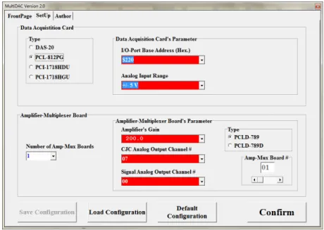 Gambar 5 tampilan setup sistem akuisisi data 