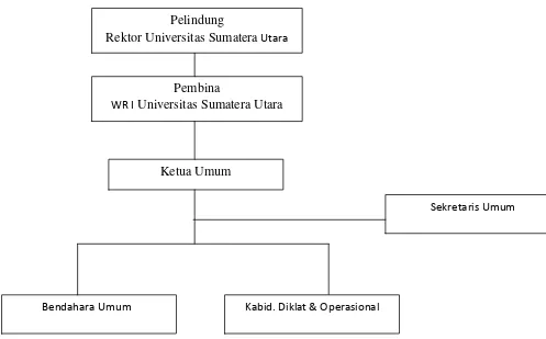 Gambar .1 Struktur Umum Kepengurusan KOMPAS-USU 