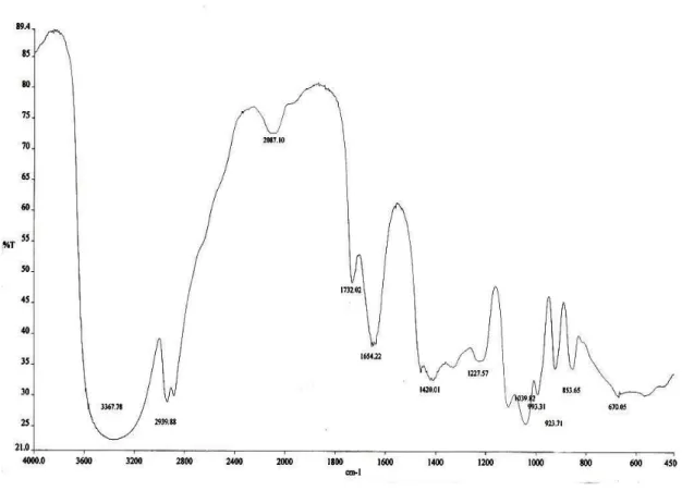 Gambar 4.1. Spektrum FT-IR Hasil Oksidasi (KBr) 