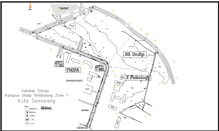 Gambar 1. 2  Situasi existing lokasi pembangunan RSP. Undip 