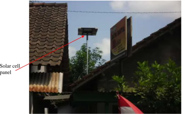 Gambar L.2. Solar cell panel telah terpasang di UKM Batik Ida Lestari. 