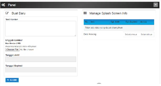 Gambar 2. 6 Tampilan Splash Screen Info 