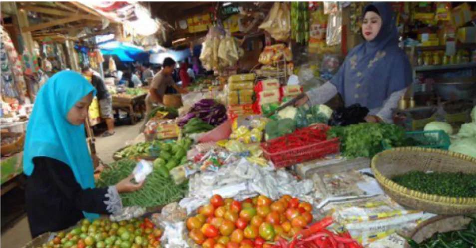 Gambar 3.2 Pedagang Menjual Sayuran Yang Segar 