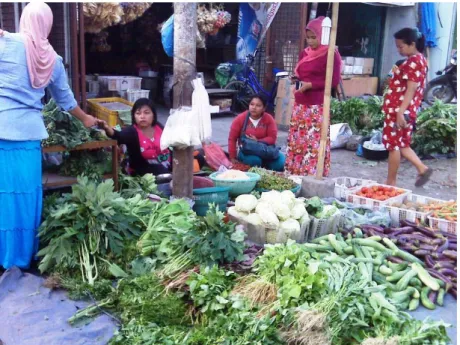 Gambar 3.3 Pedagang Yang Menjual Sayur Segar 