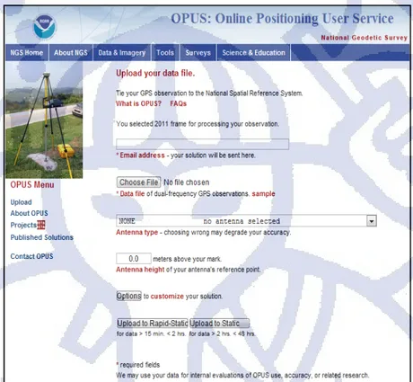 Gambar  3.5 Tampilan halaman pengunggahan pada website OPUS 