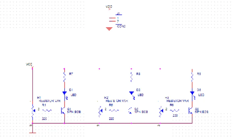 Gambar 2.5 Schematic Indikator baterai 