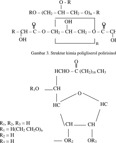 Gambar 4. Struktur kimia polioksietilin (20) sorbitan monostearat (polisorbat 60)