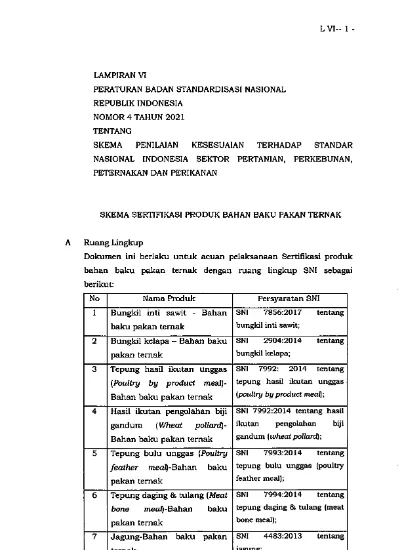 PERATURAN BADAN STANDARDISASI NASIONAL SKEMA PENILAIAN KESESUAIAN ...