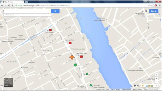 Gambar 2 : Google Maps, kantor CV. Zamrud Borneo Anguilla di Jl. Tanjung  Pura, Pontianak 