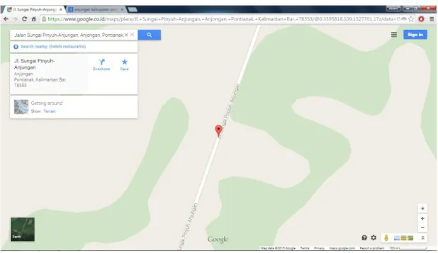 Gambar 3 : Google Maps, tambak CV. Zamrud Borneo Anguilla di Jl. 