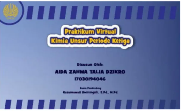 Gambar 2. Halaman pembuka  laboratorium virtual 