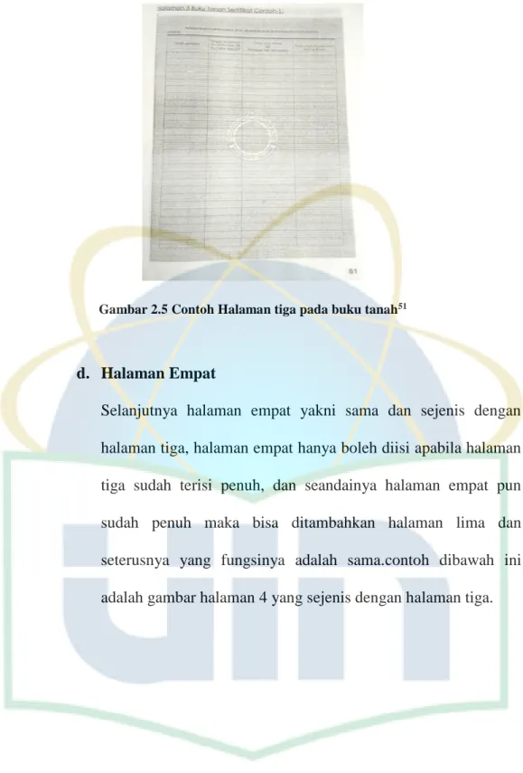 Gambar 2.5 Contoh Halaman tiga pada buku tanah 51