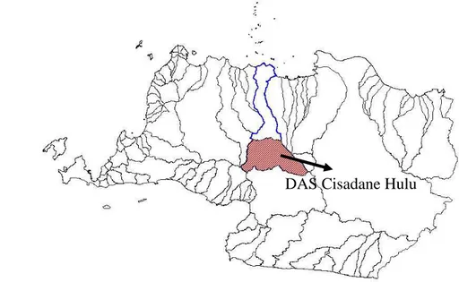 Gambar 7. Wilayah Sub DAS Cisadane Hulu (BPDAS Citarum-Ciliwung, 2007) 