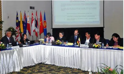 Gambar  3.  ASEAN  Caucus  Dipimpin  oleh  Edgardo  B.  Abon,  Tariff  Commission, Filipina
