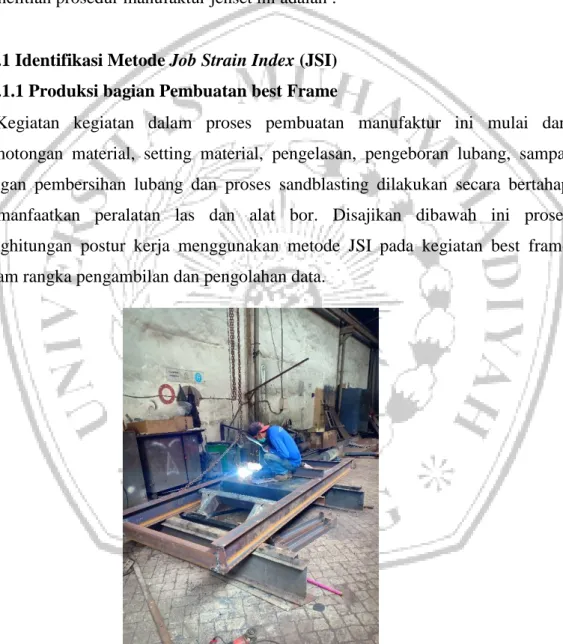 Gambar 4.2 Proses pembuatan best frame